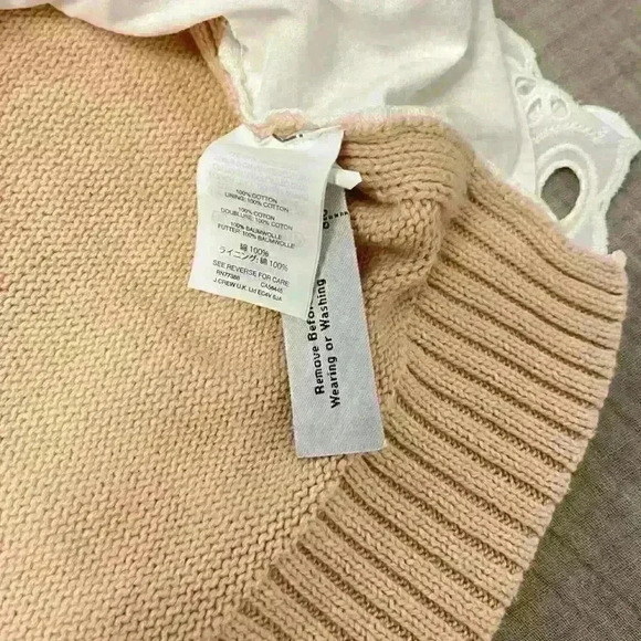 J.Crew Embroidered Front Shirt Sleeve Sweater Top - Picture 13 of 13